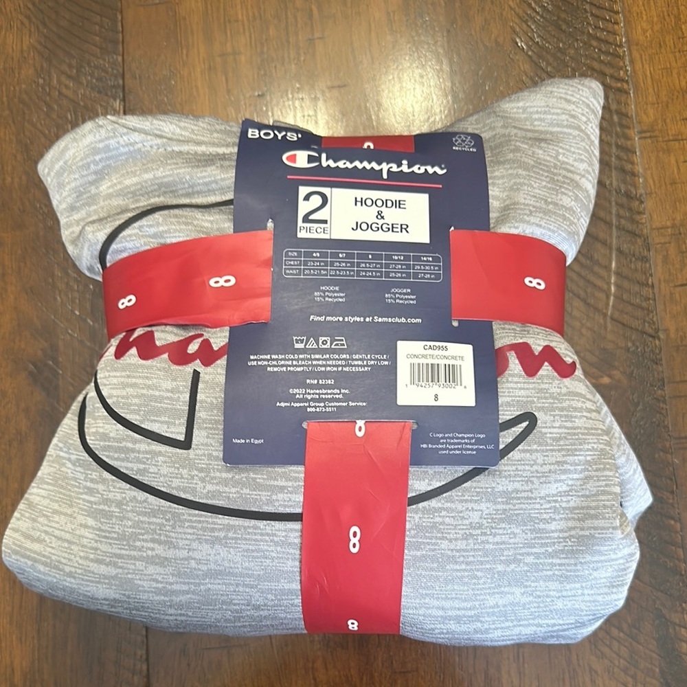 Champion Boys' Grey Hoodie & Jogger Set